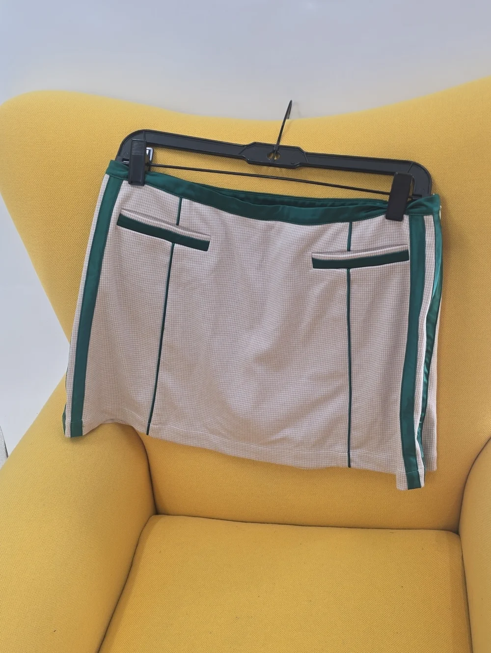 Maeve Green-Trim Tennis Skirt With Shorts Underneath